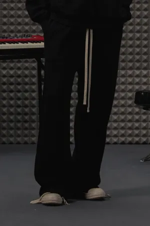 Wide Sweatpants-Black