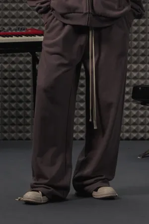 Wide Sweatpants-Brown