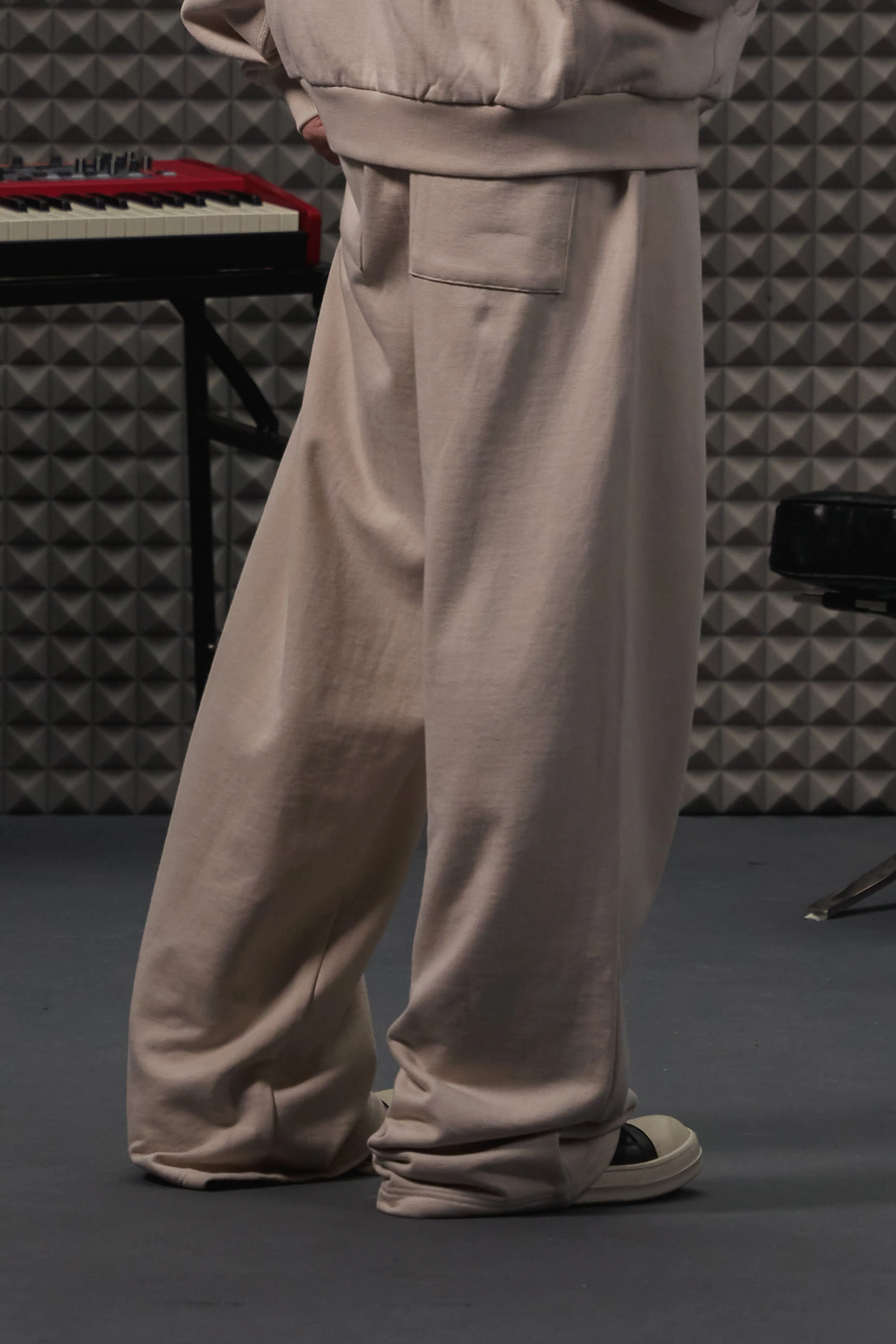 Wide Sweatpants-Nude