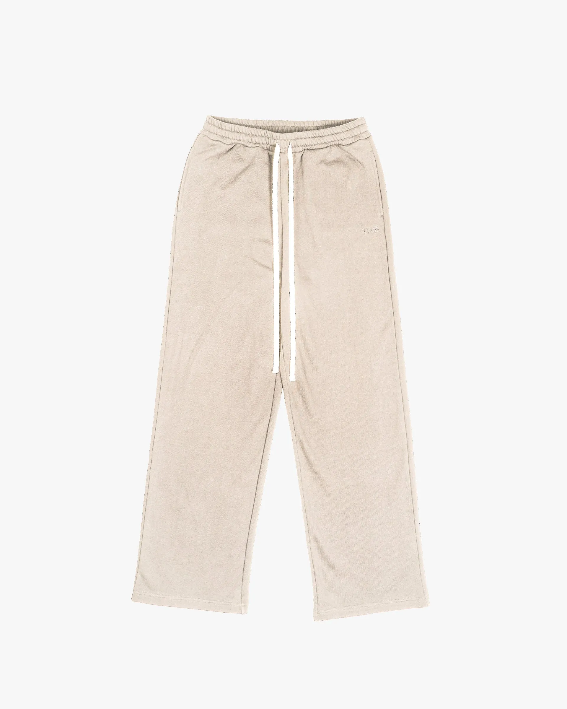 Wide Sweatpants-Nude