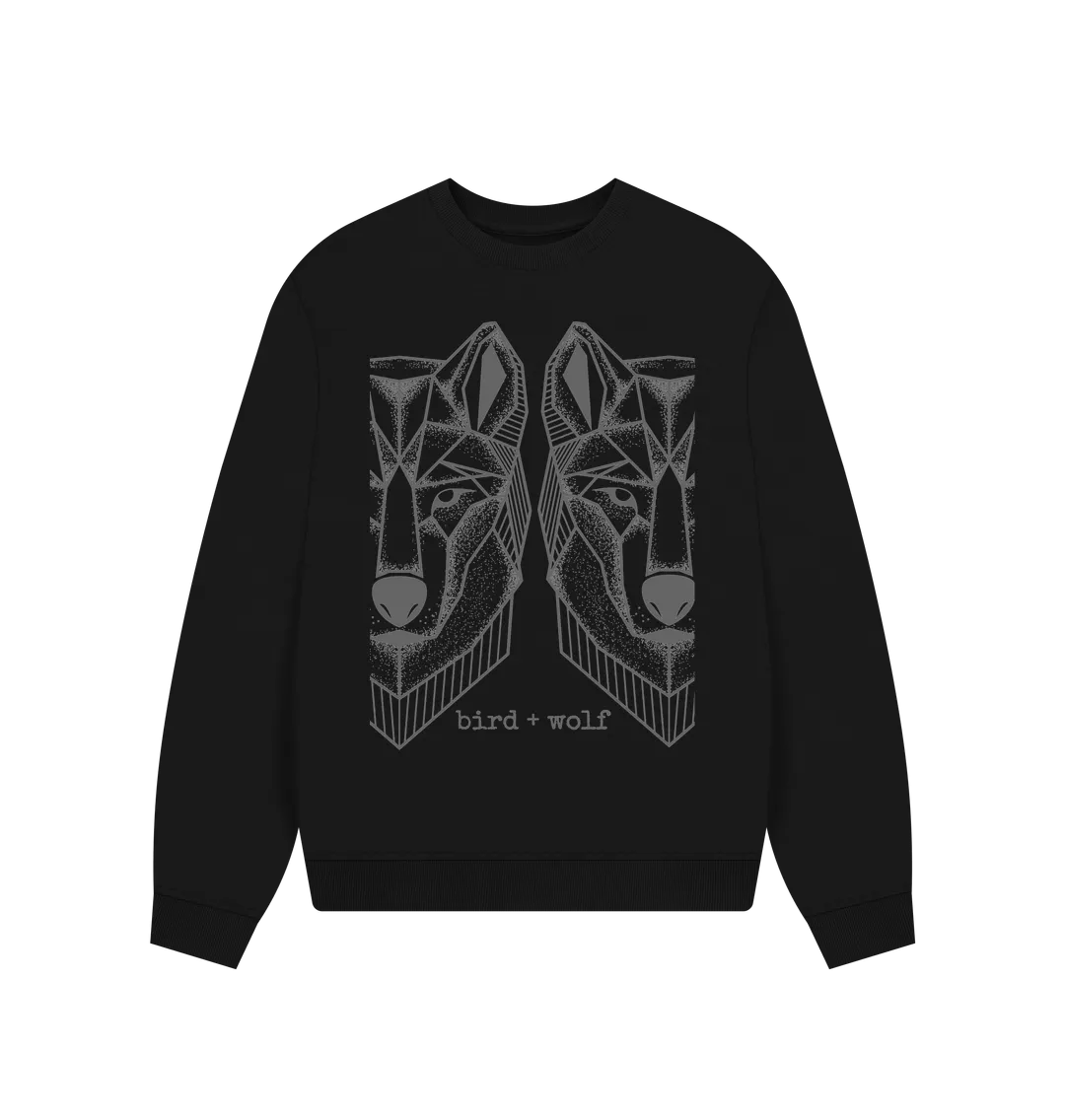 Wolves Oversized Sweatshirt (Grey Lettering)