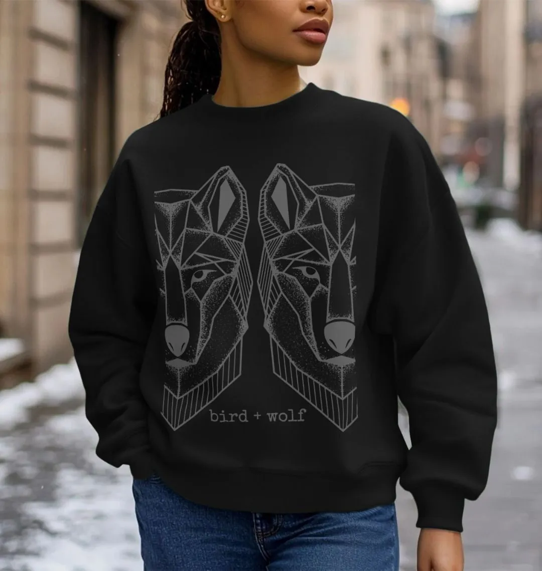 Wolves Oversized Sweatshirt (Grey Lettering)