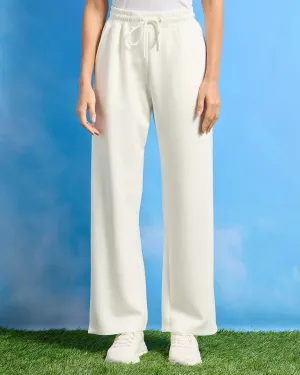 Women Ivory Wide Leg Active Pants