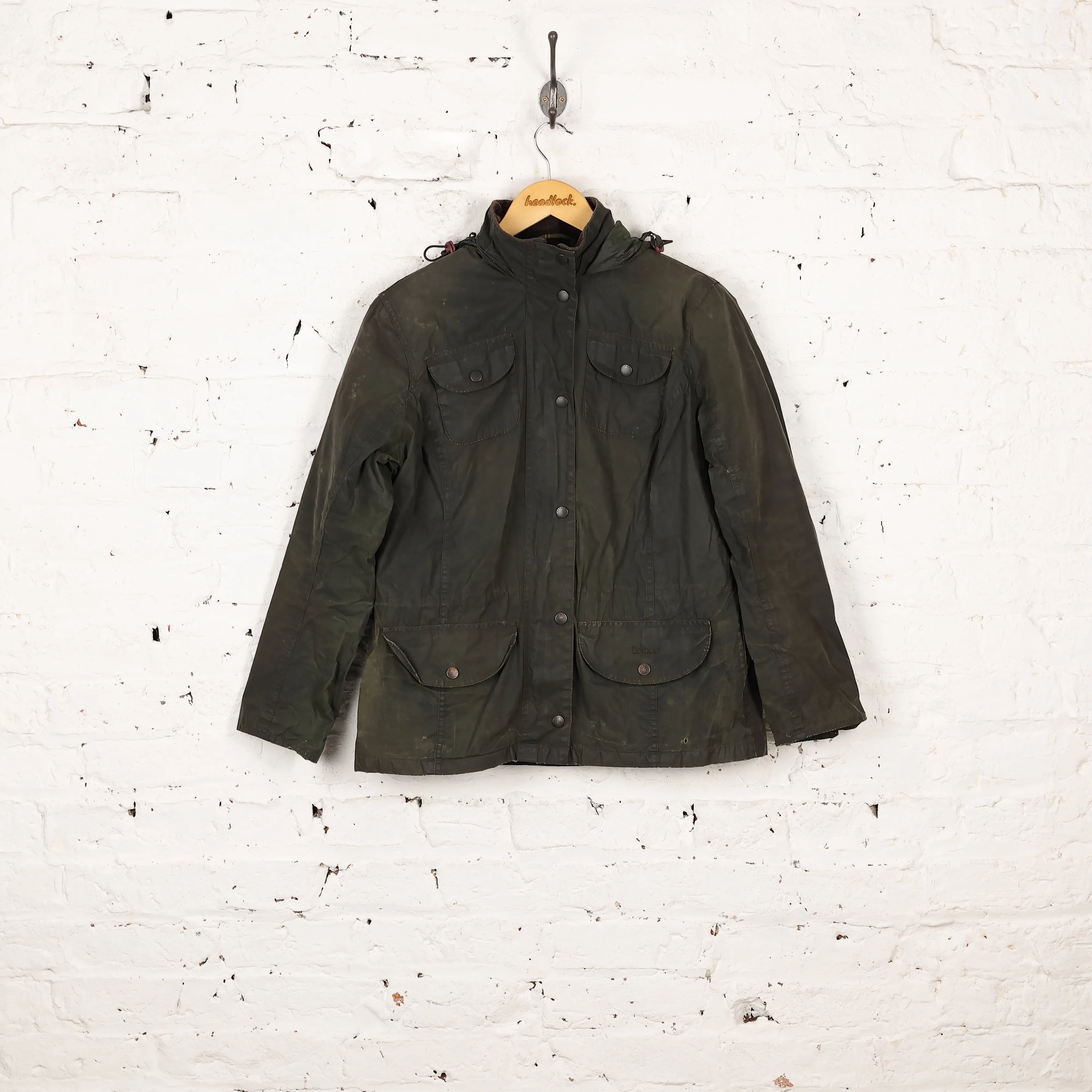 Women's Barbour Summer Sapper Wax Jacket Coat - Green - Women's M