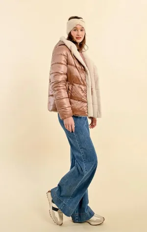 Women's Hooded Faux Fur Lined Jacket