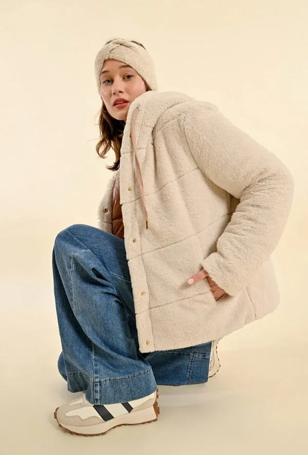 Women's Hooded Faux Fur Lined Jacket