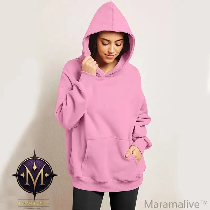 Women's Oversized Hoodies Fleece Loose fit Sweatshirt