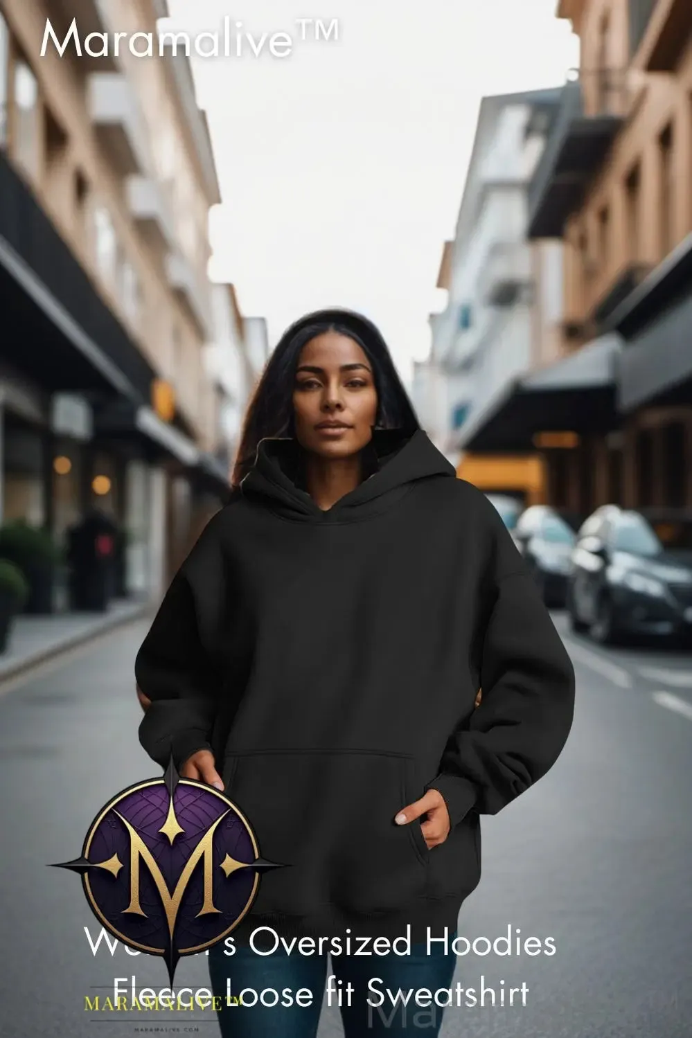 Women's Oversized Hoodies Fleece Loose fit Sweatshirt
