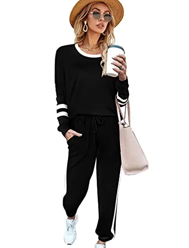 Women's Plus Size Casual Sweatsuit Set