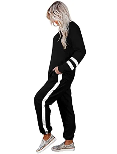 Women's Plus Size Casual Sweatsuit Set