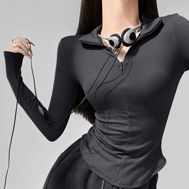 Women's Slim lapels Long Sleeve Shirt