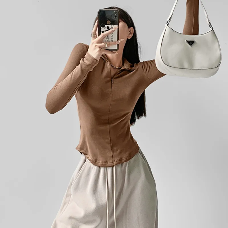 Women's Slim lapels Long Sleeve Shirt