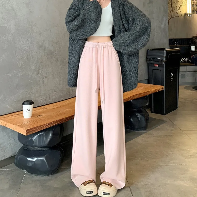 Women's Straight Leg Solid Color Sweatpants with Comfortable Fit