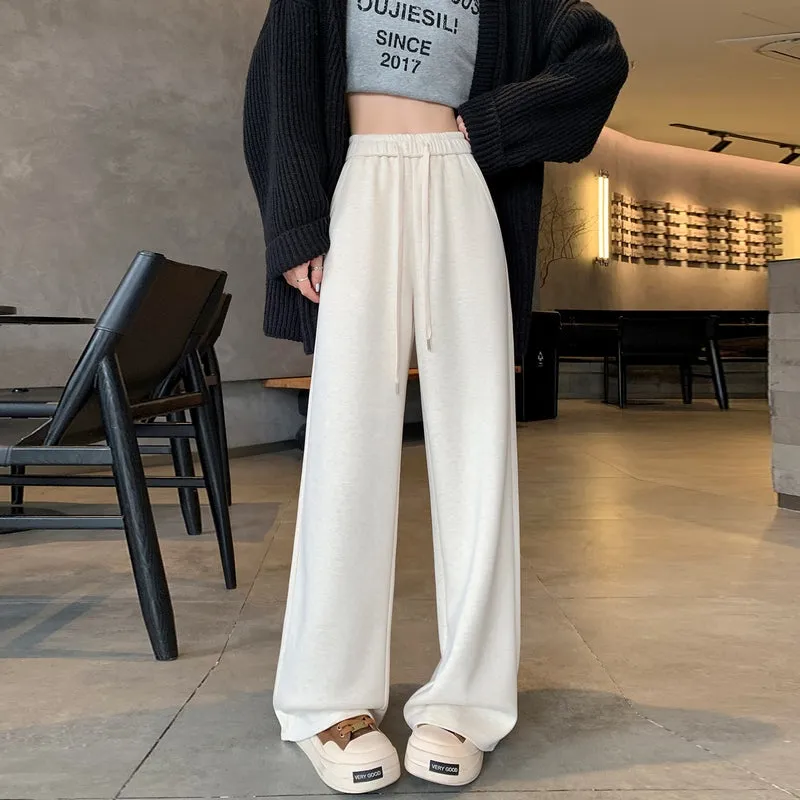 Women's Straight Leg Solid Color Sweatpants with Comfortable Fit