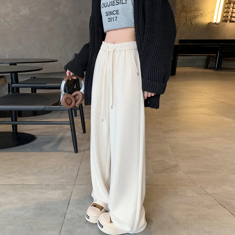 Women's Straight Leg Solid Color Sweatpants with Comfortable Fit