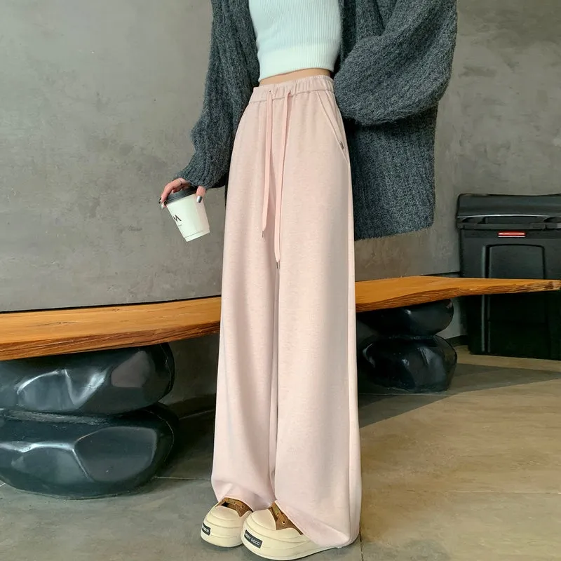 Women's Straight Leg Solid Color Sweatpants with Comfortable Fit