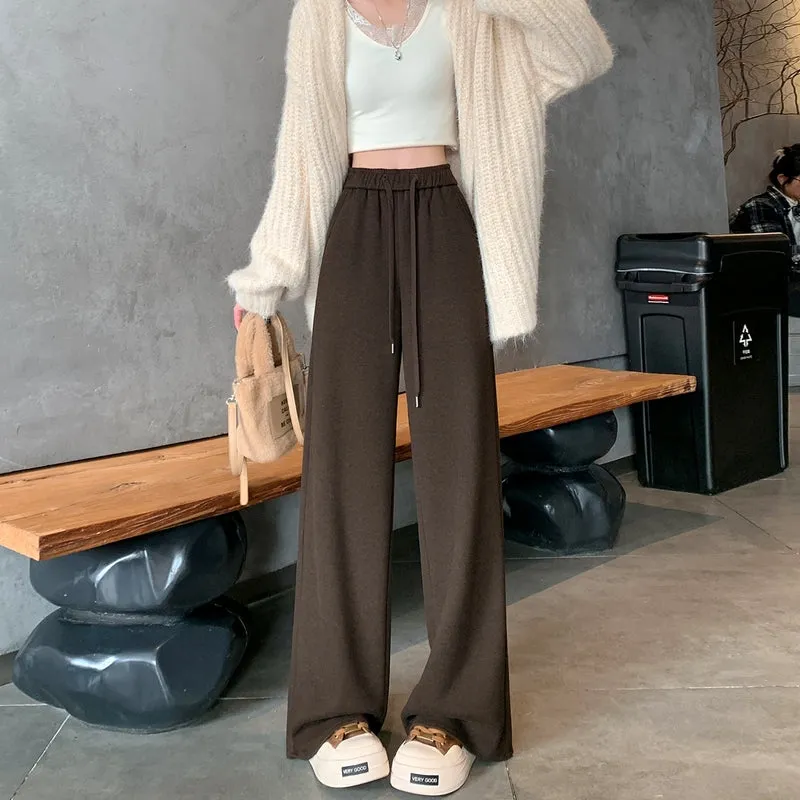 Women's Straight Leg Solid Color Sweatpants with Comfortable Fit