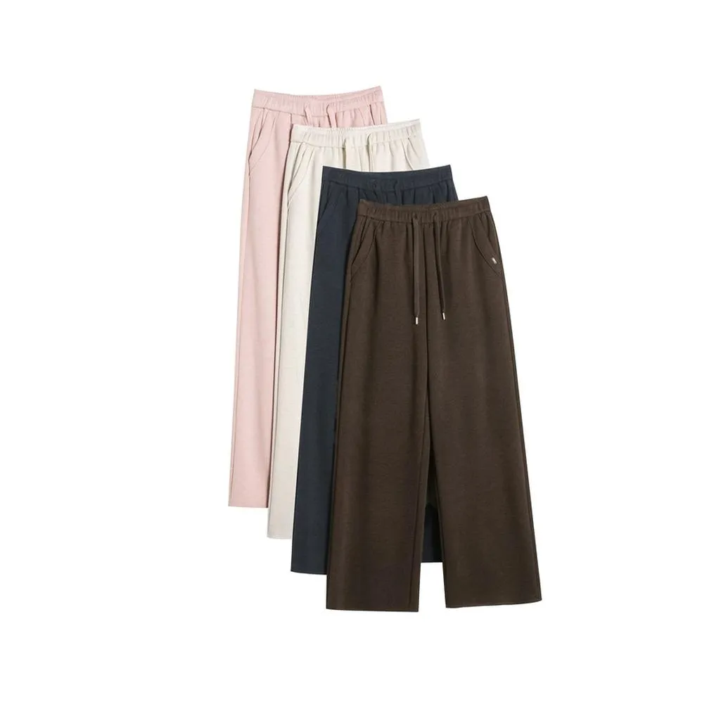 Women's Straight Leg Solid Color Sweatpants with Comfortable Fit