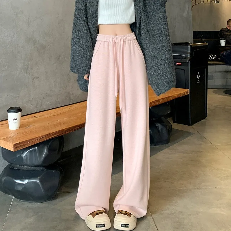Women's Straight Leg Solid Color Sweatpants with Comfortable Fit