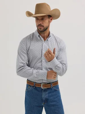 Wrangler George Strait Long Sleeve Bars White 112356599