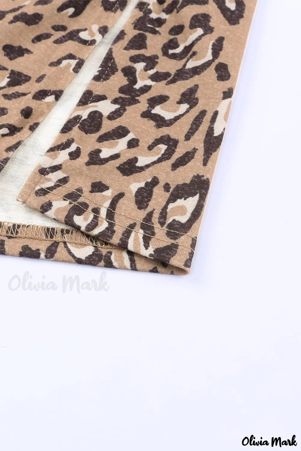 Xieyinshe - Leopard Print Long Sleeve Blouse