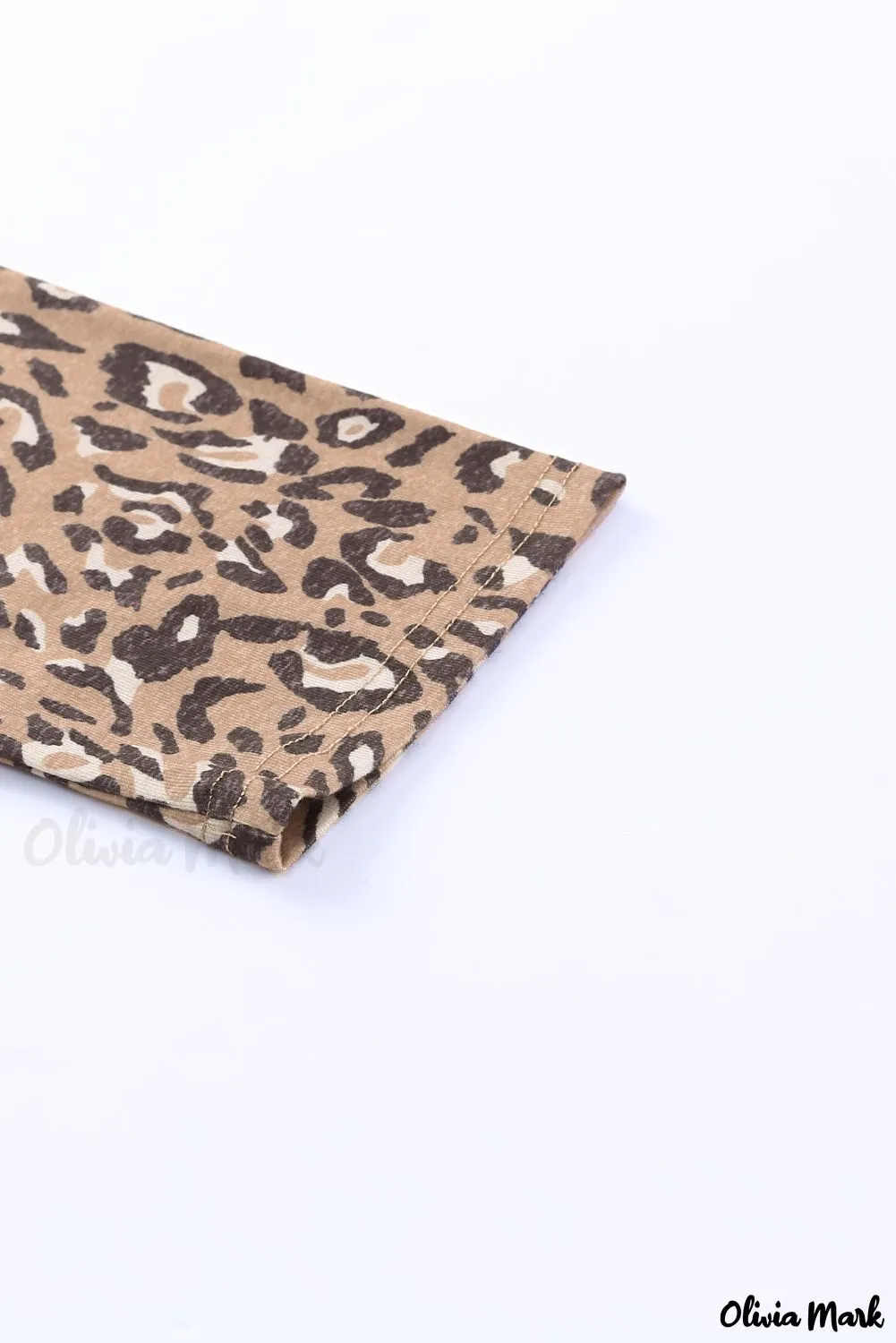 Xieyinshe - Leopard Print Long Sleeve Blouse