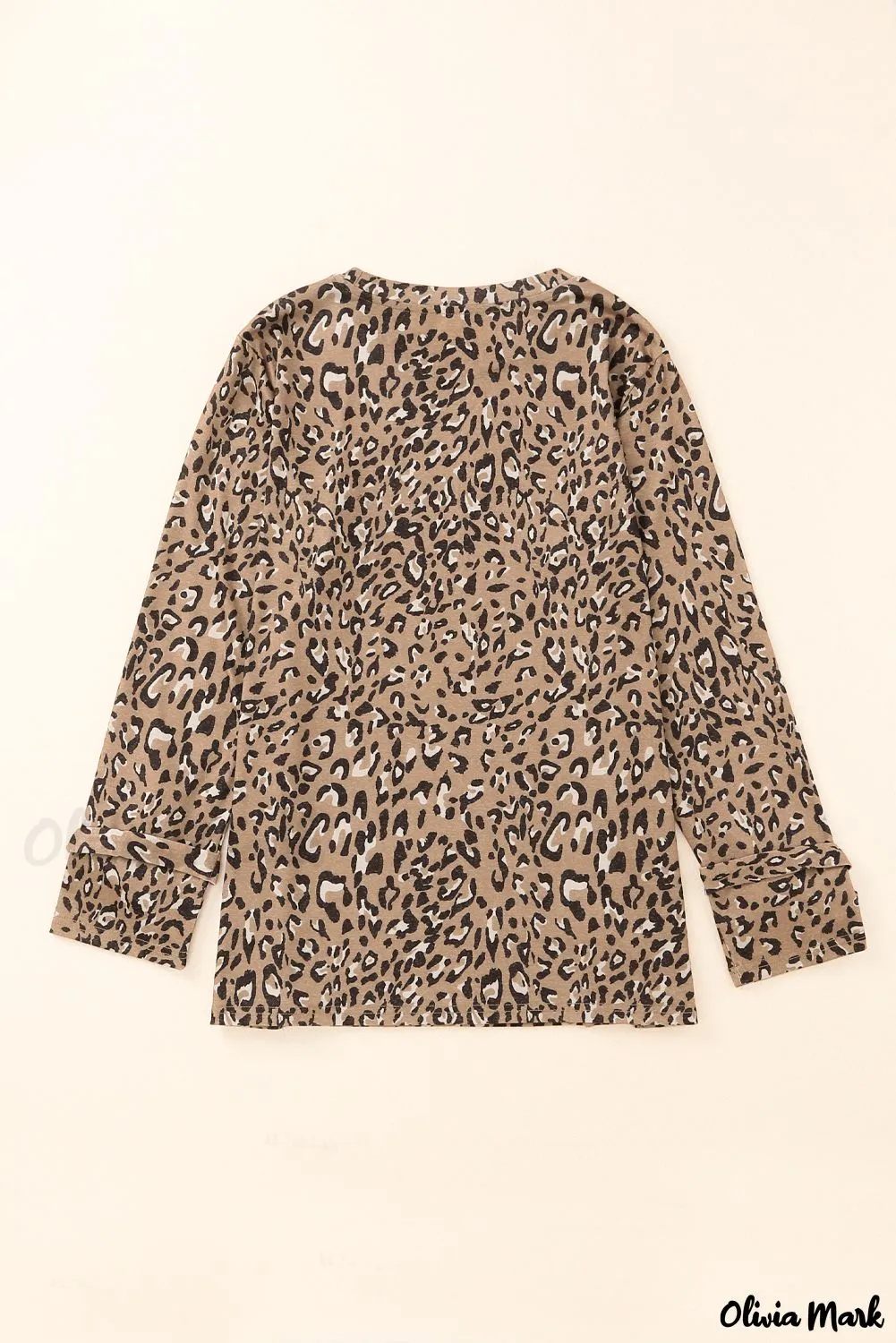 Xieyinshe - Leopard Print Long Sleeve Blouse
