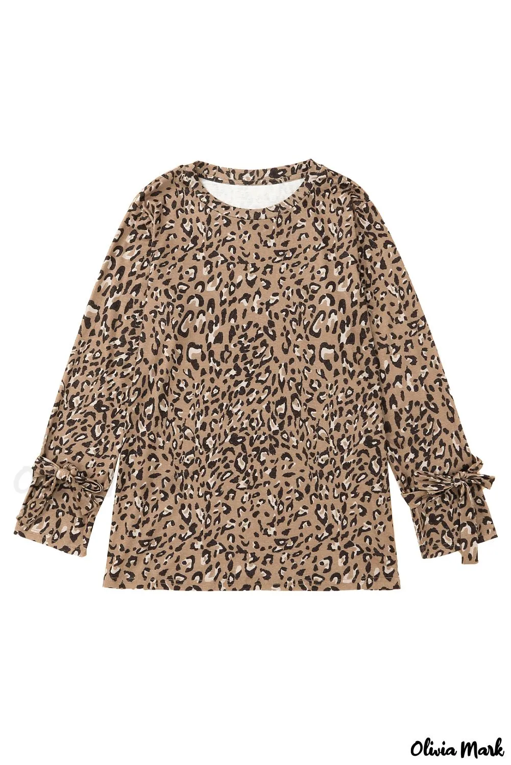 Xieyinshe - Leopard Print Long Sleeve Blouse