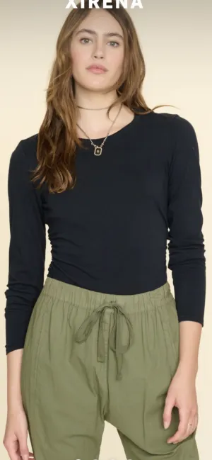 XIRENA- Frankie Long Sleeve Top Black