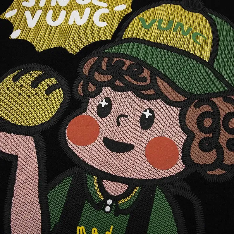 Y2K Cute Boy Graphic Print Oversized Hoodie for Comfort and Style