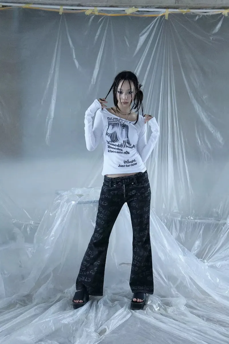 Y2K Grunge Illusion Text Top