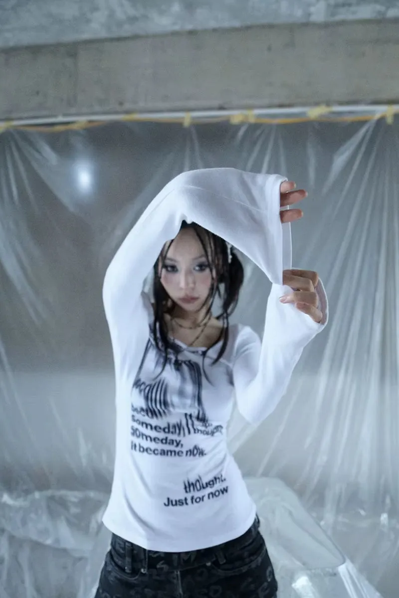 Y2K Grunge Illusion Text Top