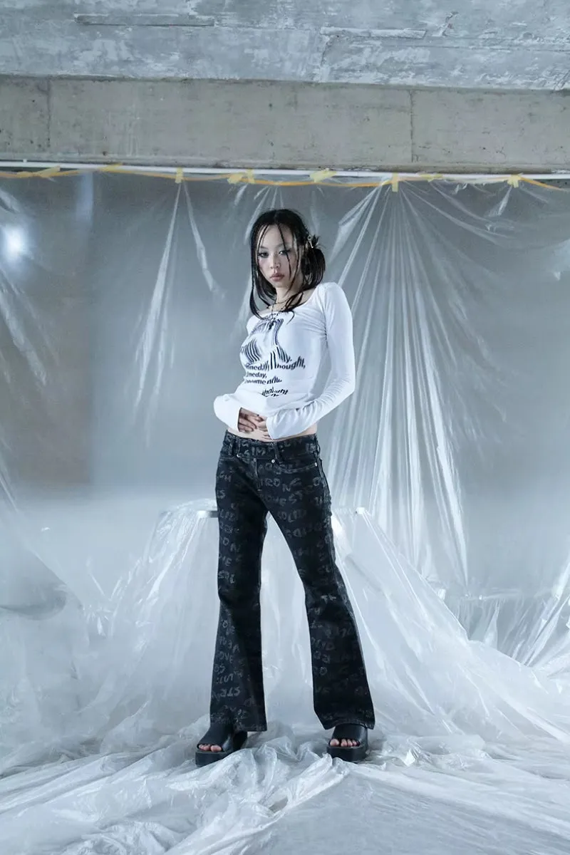 Y2K Grunge Illusion Text Top