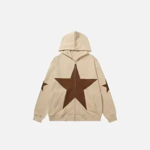 Y2K Hoodies with Star Graphic Patch for Trendy Style and Comfort
