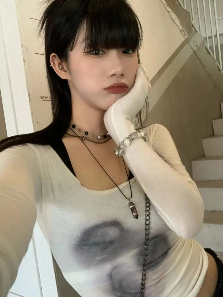 Y2K Scoop Neck Top