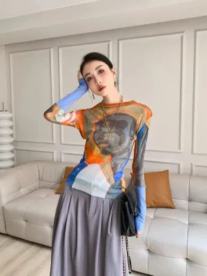 Y2K Space Face Top