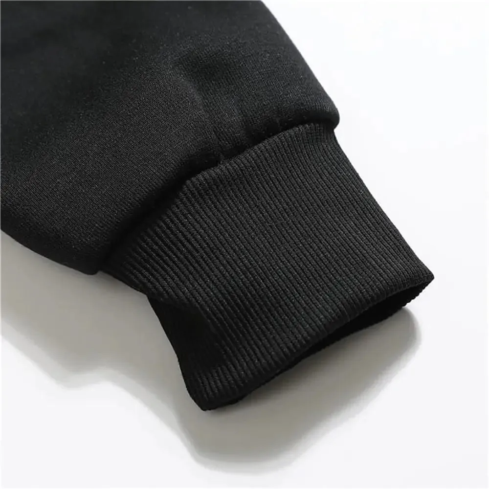 Y2K Zip Cardigan Hoodie in Solid Black for Effortless Style