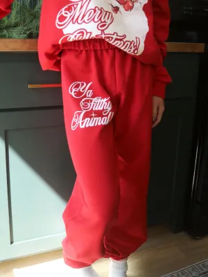 Ya Filthy Animal Sweatpants / Red