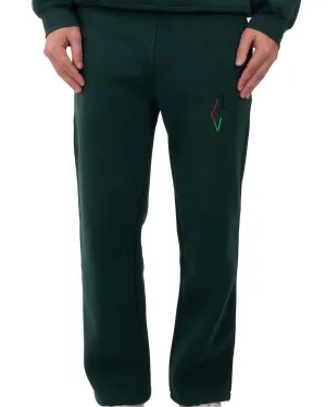 YAFA FOREST GREEN STITCHED SWEATPANTS – RESPECT EXISTENCE EDITION